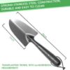 Picture of Practicool Garden Hand Transplanter Trowel Hand Spade Shovel - Stainless Steel – with Measurements, Ideal for potting, transplanting, planting seeds and Bonsai
