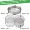 Picture of Practicool Stainless Steel Garden Potting Sieve/Riddle - with 4 interchangeable mesh sizes - 3,6,9,12mm
